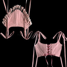 Load image into Gallery viewer, Rose Moire Tassel Corset