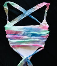 Load image into Gallery viewer, Hand-dyed silk wrap corset