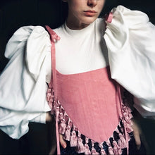 Load image into Gallery viewer, Rose Moire Tassel Corset