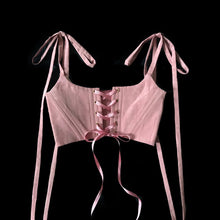 Load image into Gallery viewer, Rose Moire Tassel Corset