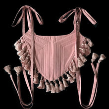 Load image into Gallery viewer, Rose Moire Tassel Corset