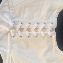 Load image into Gallery viewer, White Velvet Piping Corset