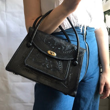 Load image into Gallery viewer, Vintage 1970’s Embossed Leather Handbag