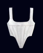 Cargar imagen en el visor de la galería, Contrast White Denim Corset