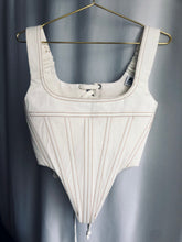 Cargar imagen en el visor de la galería, Contrast White Denim Corset