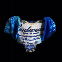 Load image into Gallery viewer, Upcycled Budweiser Beach Towel Corset