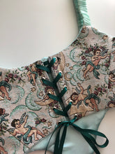 Load image into Gallery viewer, Upcycled Cherub Tapestry Overbust Corset