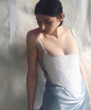 Load image into Gallery viewer, Hand-dyed silk wrap corset