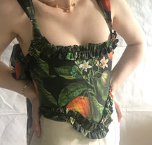 Load image into Gallery viewer, The ruffled citrus corset