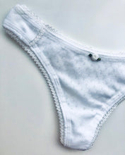 Load image into Gallery viewer, White Cotton Pointelle Overbust