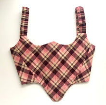 Load image into Gallery viewer, Plaid Scrunch Overbust