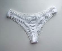 Load image into Gallery viewer, White Cotton Pointelle Overbust