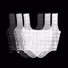 Load image into Gallery viewer, Plaid Side-Lace Piping Corset