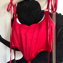 Load image into Gallery viewer, Red Silk Ballet Corset