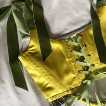 Load image into Gallery viewer, Upcycled Unicorn Needlepoint Corset