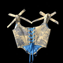 Load image into Gallery viewer, Vintage French Toile Scenery Corset