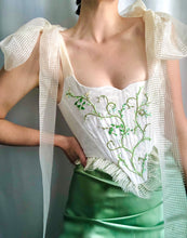 Load image into Gallery viewer, Hand Embroidered Garden Corset