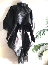 Load image into Gallery viewer, Black Floral Fringe Caftan