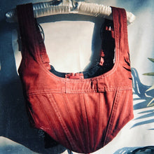 Load image into Gallery viewer, Upcycled Denim Underbust Corset