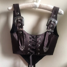 Load image into Gallery viewer, Western Satin Underbust Corset