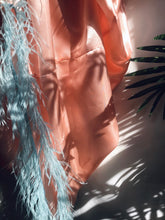 Load image into Gallery viewer, Peach Feather Caftan