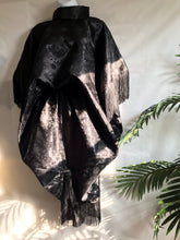 Load image into Gallery viewer, Black Floral Fringe Caftan