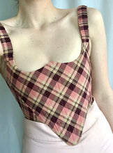 Load image into Gallery viewer, Plaid Scrunch Overbust