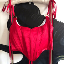 Load image into Gallery viewer, Red Silk Ballet Corset