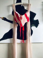 Load image into Gallery viewer, Pink & Red Silk kimono corset