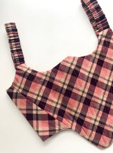 Load image into Gallery viewer, Plaid Scrunch Overbust