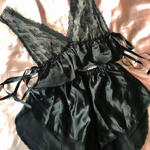 Load image into Gallery viewer, Vintage Reworked Black Lace Dior Lounge Set
