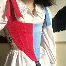 Load image into Gallery viewer, Velvet Vintage Needlepoint Corset - M