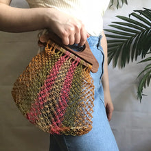Load image into Gallery viewer, Delicate Vintage 1970’s Circle Macrame Weave Bag
