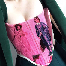 Load image into Gallery viewer, Vintage Needlepoint Floral Corset