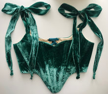 Load image into Gallery viewer, Silk Velvet Ballet Corset