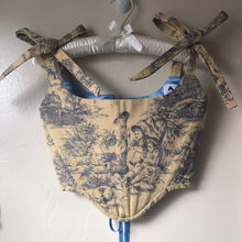 Load image into Gallery viewer, Vintage French Toile Scenery Corset