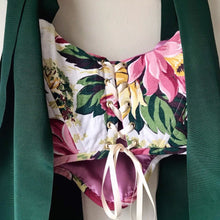 Load image into Gallery viewer, Vintage Needlepoint Floral Corset