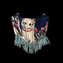 Load image into Gallery viewer, Strapless Kitty Velvet Fringe Corset