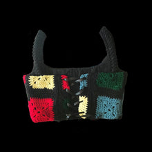 Load image into Gallery viewer, Handmade Upcycled Crochet Blanket Corset