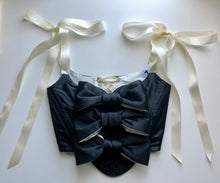 Load image into Gallery viewer, DROP: Black Tuxedo Bow Overbust