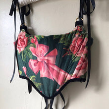 Load image into Gallery viewer, Rococo Pink Bow Velvet Ballet Corset