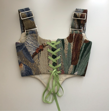 Cargar imagen en el visor de la galería, Upcycled Lotus Blanket Corset
