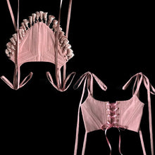 Load image into Gallery viewer, Rose Moire Tassel Corset
