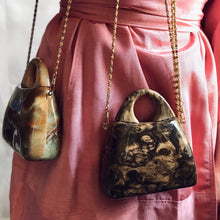 将图片加载到图库查看器，Vintage Mid-Century Marbled Lucite Mini Bag

