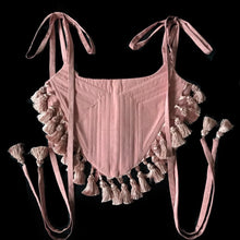 Load image into Gallery viewer, Rose Moire Tassel Corset
