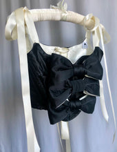 Load image into Gallery viewer, DROP: Black Tuxedo Bow Overbust
