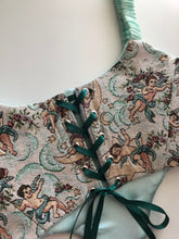 Charger l&#39;image dans la galerie, Upcycled Cherub Tapestry Overbust Corset
