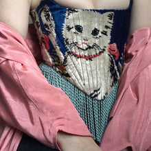 Load image into Gallery viewer, Strapless Kitty Velvet Fringe Corset
