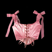 Load image into Gallery viewer, Bubblegum Pink Satin Ballet Corset
