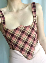 Load image into Gallery viewer, Plaid Scrunch Overbust
